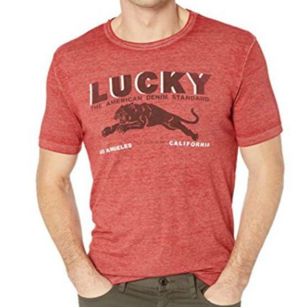 NWT Lucky Brand Panther Sign Tee Mens Size Medium